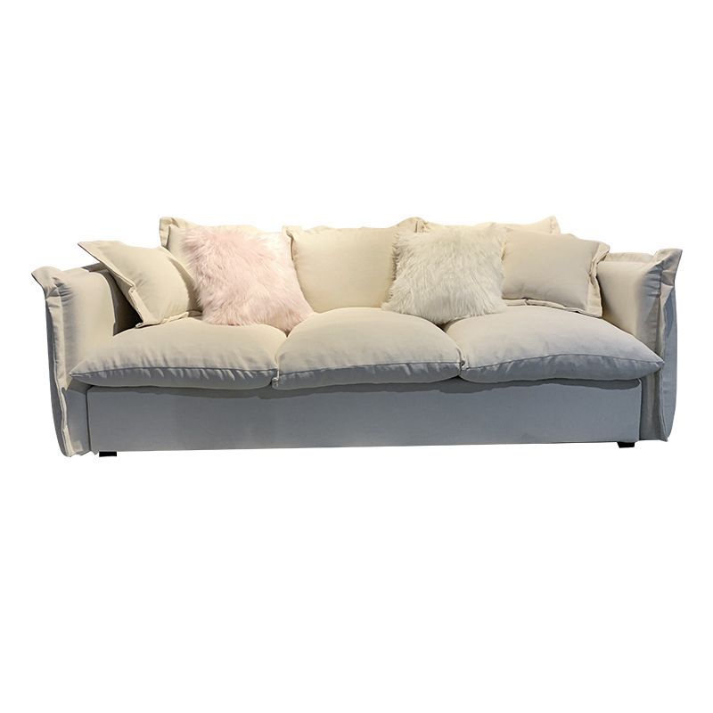 Contemporary Tuxedo Arm Standard Sofa Fabric Cushions Seating