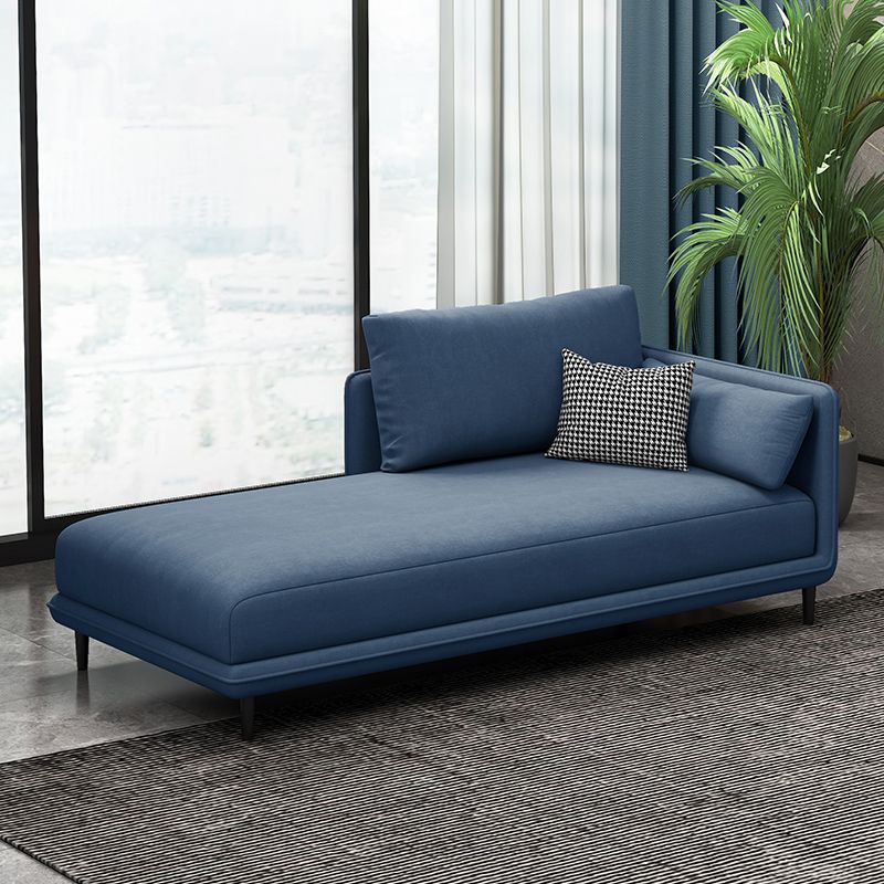 Modern Chaise Lounge Faux Leather Chaise Lounge Sofa with Pillow