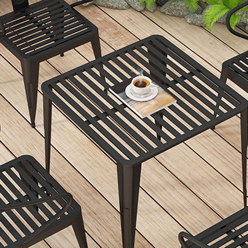 Modern Style Metal Dining Set 1/2/5/7 Pieces Dining Table Set for Outdoor