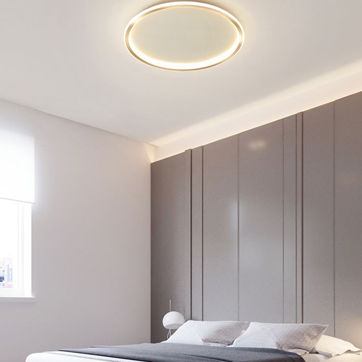 Circular Flush Mount Light Fixtures Modern Aluminum Flushmount
