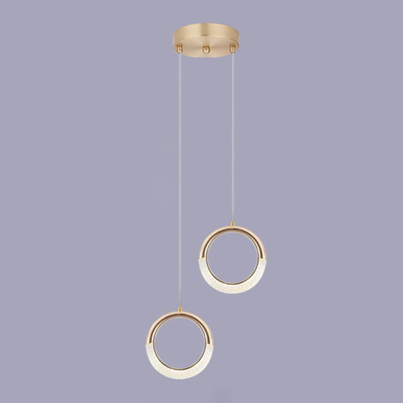 Multi Light Hanging Pendant Modern Style Metal Hanging Lighting for Living Room