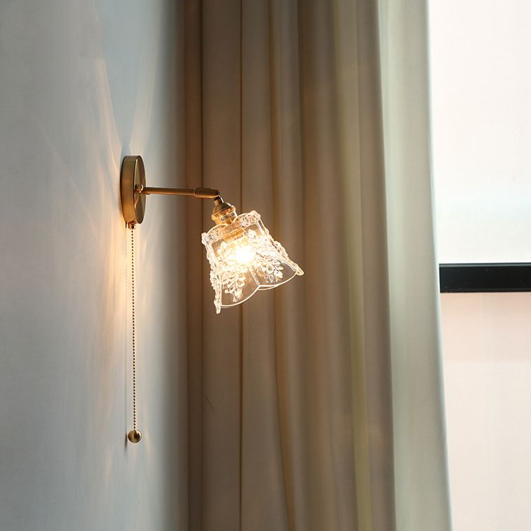 Moderne Stil Blumenförmige Wandmontaglampe Metall 1 Licht Wandbeleuchtung Ideen