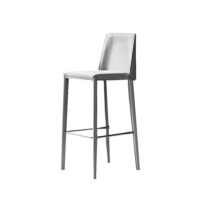 Modern Bar Stool Leather Backrest Counter Stool for Living Room