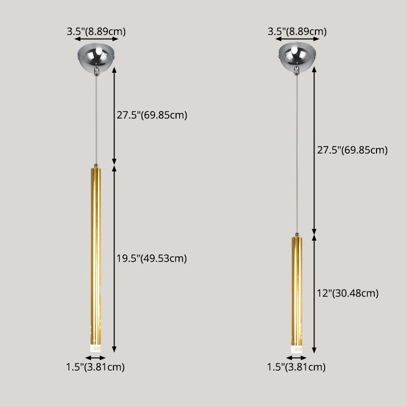 Minimalisme LED cylindrique Light Light moderne style Long Strip Éclairage de bande avec abat-jour en cristal