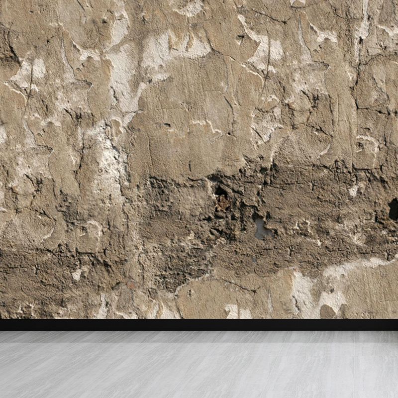 Industrial Scratches Wall Paper Mural Dark Color Water Resistant Wall Art for Garage