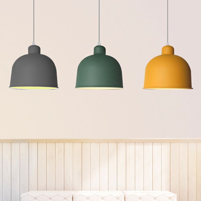 Metallschüssel Form Pendellicht Leichter Esszimmer 1 Kopf Makkaronstil Hanging Lampe