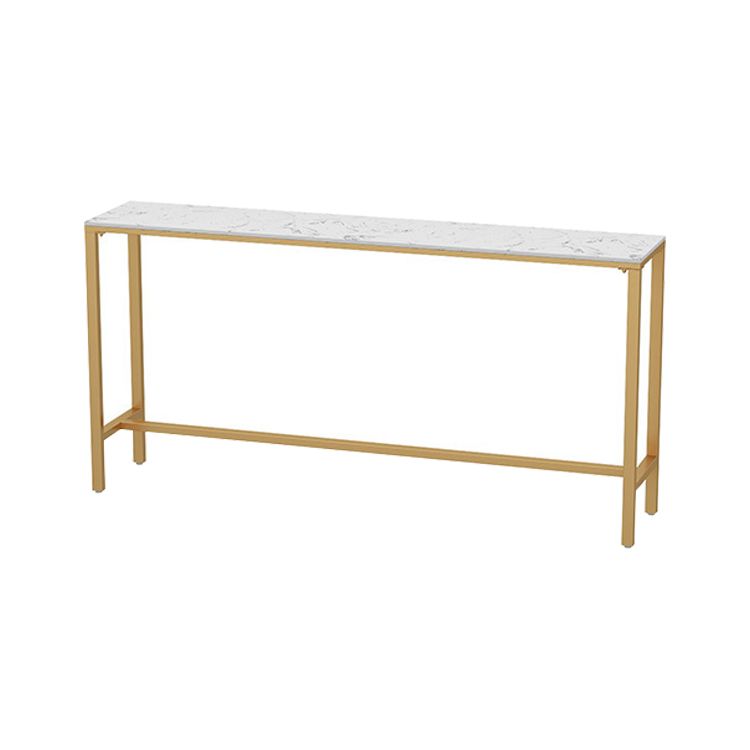 Glam Style Bar Table Faux Marble Bar Dining Table for Living Room