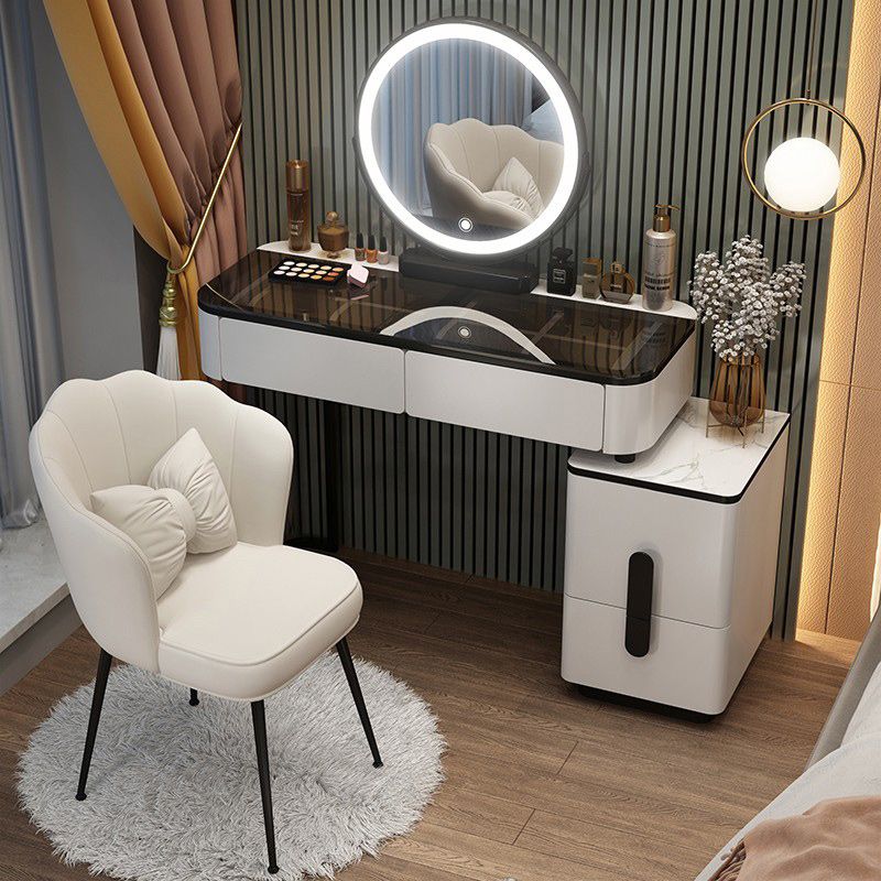 Lighted Mirror Make-up Vanity Luxurious Dressing Table Stool Set