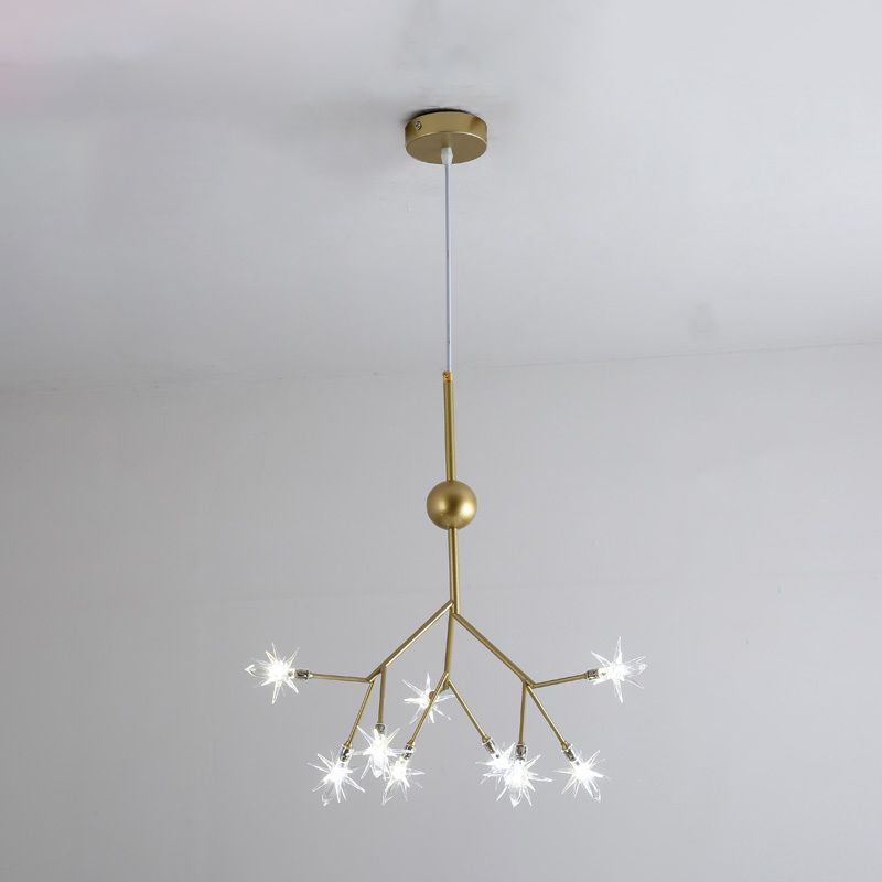 Luz de colgante estrellado moderno Iron 9/27/16 36 LIGHTA CANDELIER EN ORO