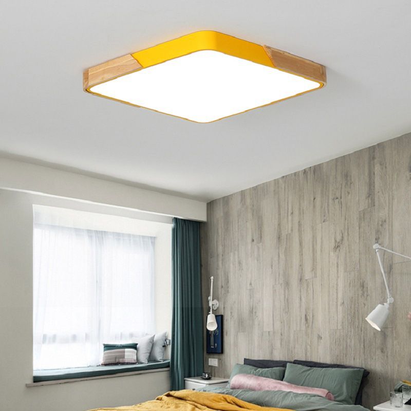 Geometrie Vorm LED-plafondlamp Modern Macaroon Acryl 1-lichts Inbouw voor slaapkamer