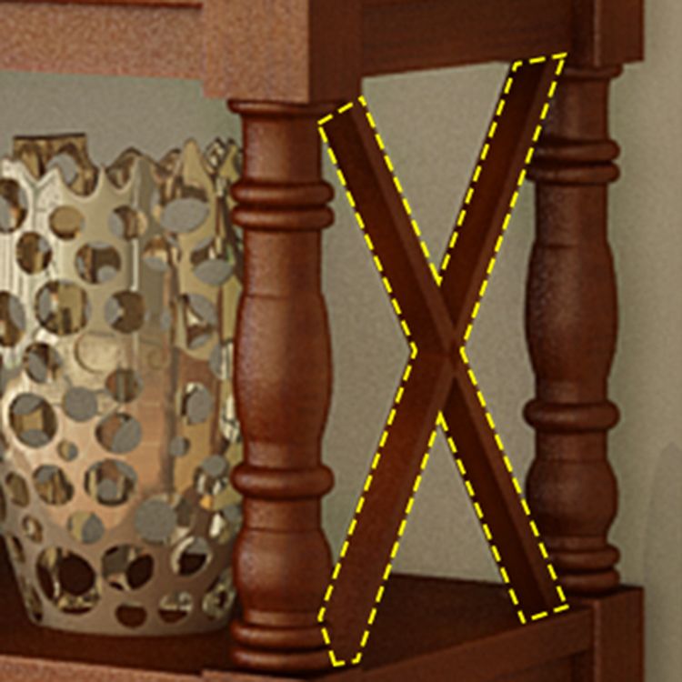 Rectangle Open Bookcase Modern Solid Wood Storage Bookshelf for Home