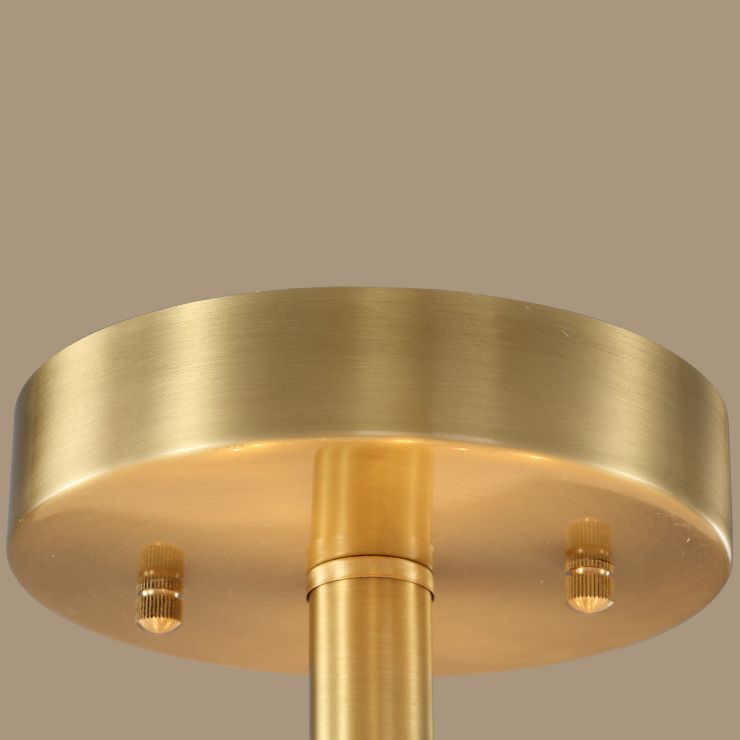 Lámpara de techo semiempotrada de tela rústica con montaje semiempotrado de flores