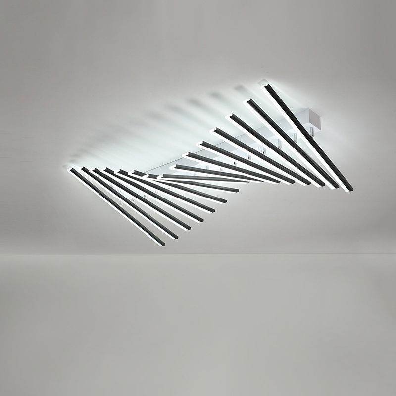 Barra delgada LED ACRYLIC FLUSH LEUCHAS DE CADO MODERNO Lámpara de montaje de 15 luces de 15 luces