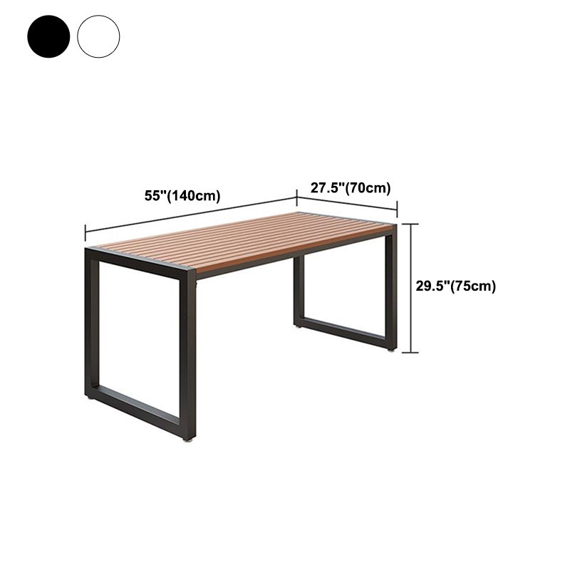 Industrial 1/3/5 Pieces Dining Set Rectangle Wood Dining Table for Courtyard