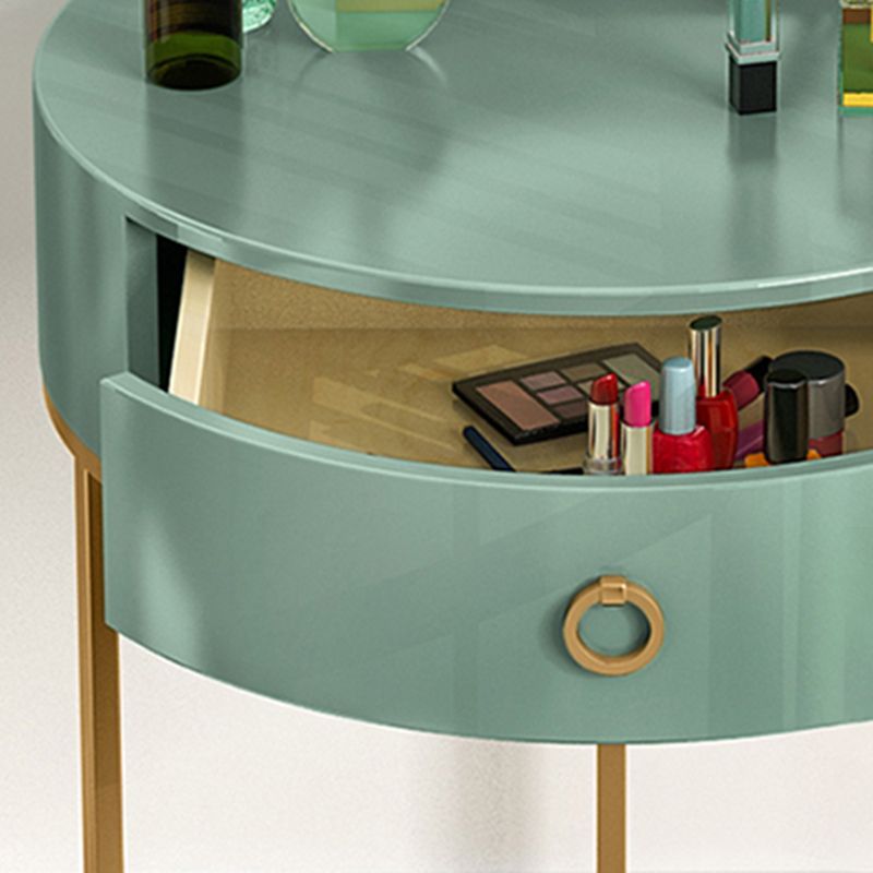 White/Green Makeup Vanity Dressing Table With Drawer 19.68" W x 29.52" H