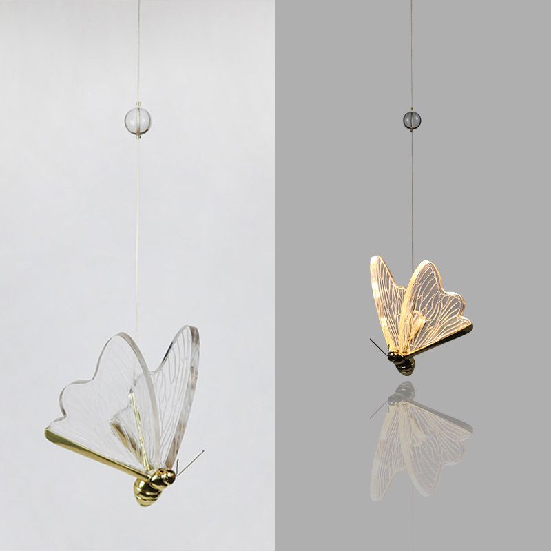 Schmetterling Multi -Lichter HABELEGENLEGENE LEGELPTEIL MODERN ACRYLISCHEN ACRYLISCHEN Pendellicht