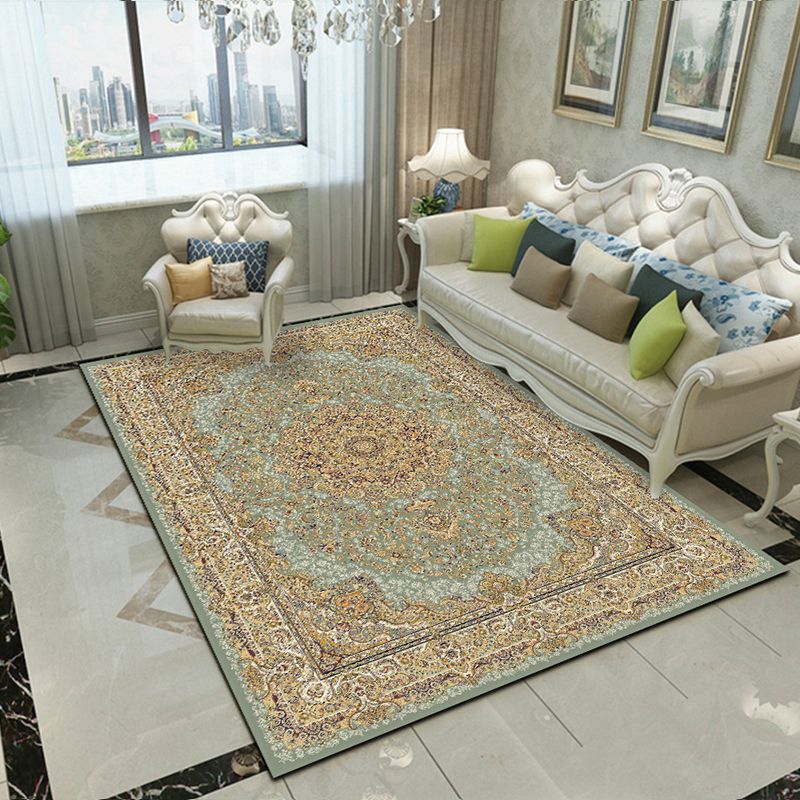 Splendor Traditional Rug Multi-Color Floral Carpet Non-Slip Washable Stain Resistant Rug for Living Room
