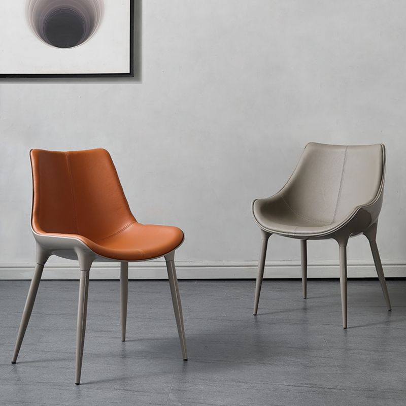 Silla de comedor de metal de cocina de estilo moderno que cena sillas laterales sin brazos