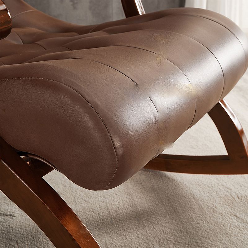 Wooden Base Lazy Sofa Chair Leisure Lounge Rocking Chair for Living Room