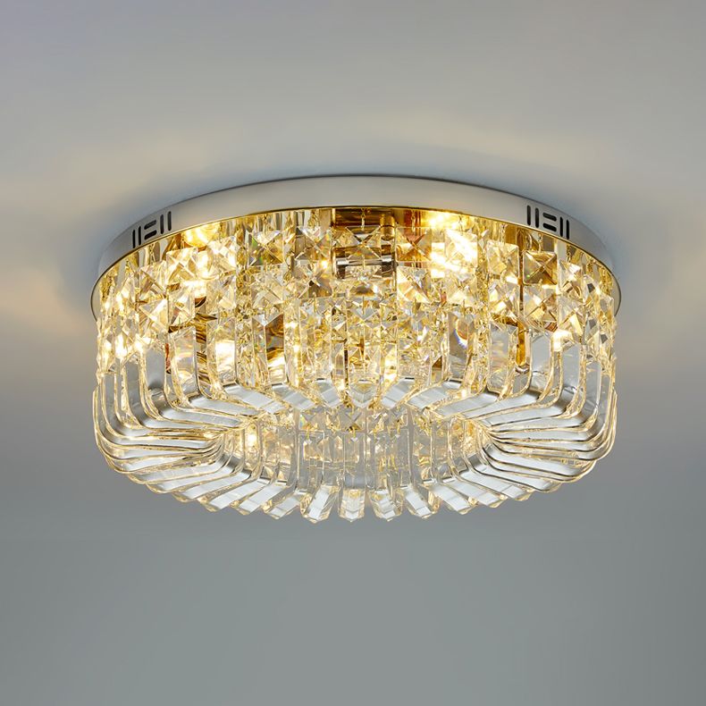 Lampada da soffitto rotonda a soffitto Simplicity Lampada da soffitto a incasso in cristallo a LED