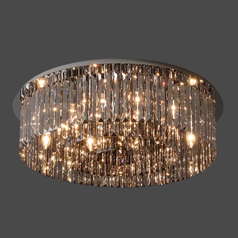 Ronde kristallen inbouwlamp Moderne eenvoud plafondlamp voor woonkamer