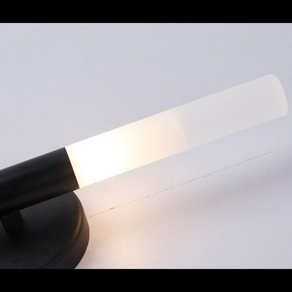 Simplicité moderne mural tubulaire éclairage en verre blanc lampe murale murale pour chambre à coucher