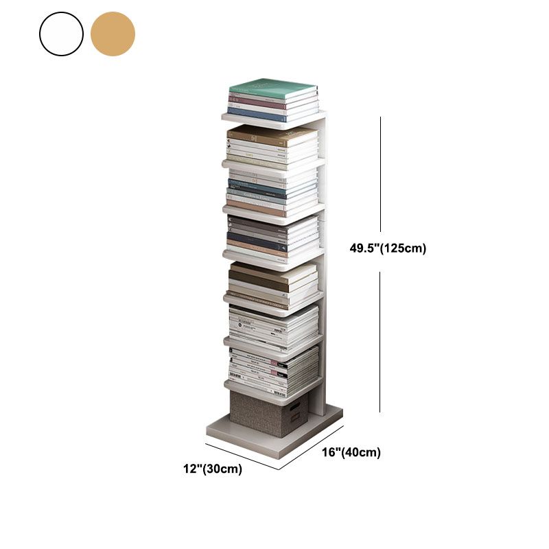 Modem & Contemporary Geometric Bookcase Wooden Book Shelf 11.8" Wide