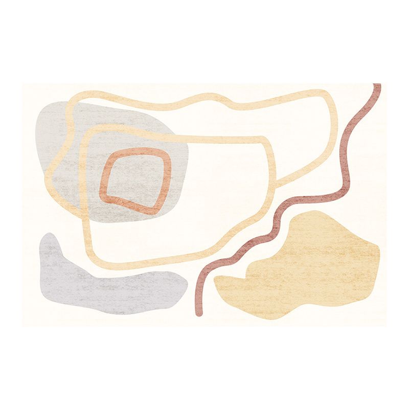 Tapis moderne blanc en Polyester, pièce de couleur, tapis d'intérieur résistant aux taches, pour la décoration de la maison