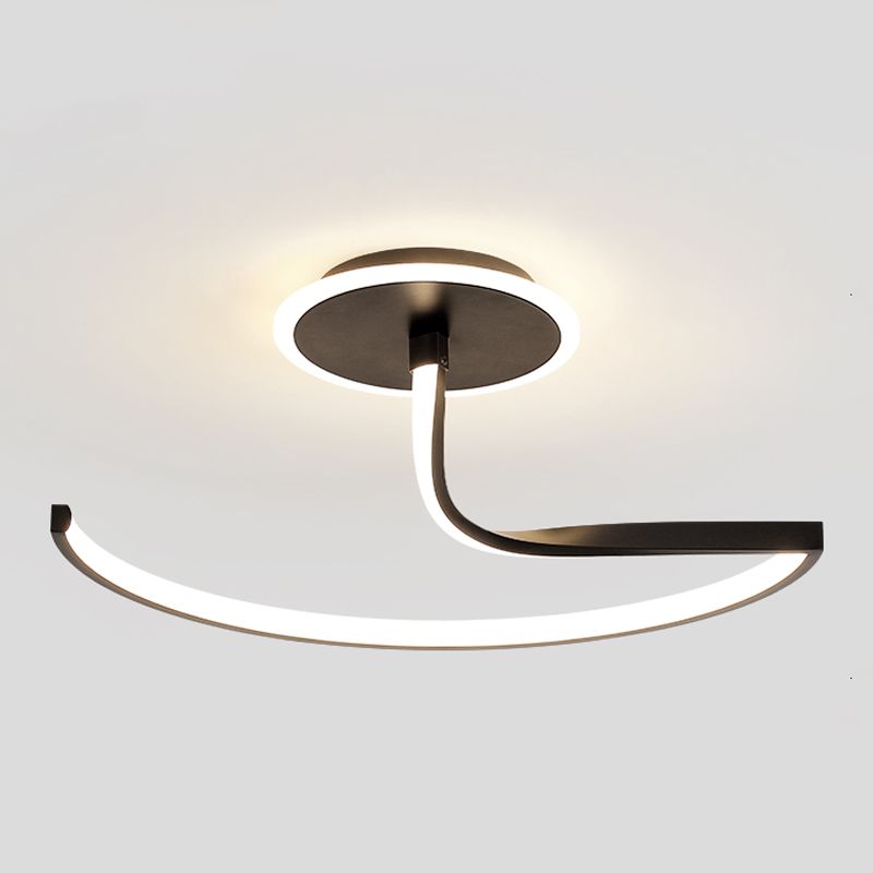 Plafonniers de forme linéaire en métal de style moderne, 2 lumières montées au plafond