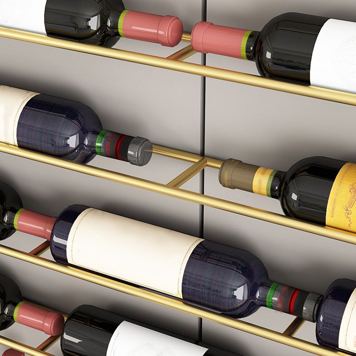 Iron Wall Mounted Wine Bottle & Glass Rack Modern Round Wine Rack