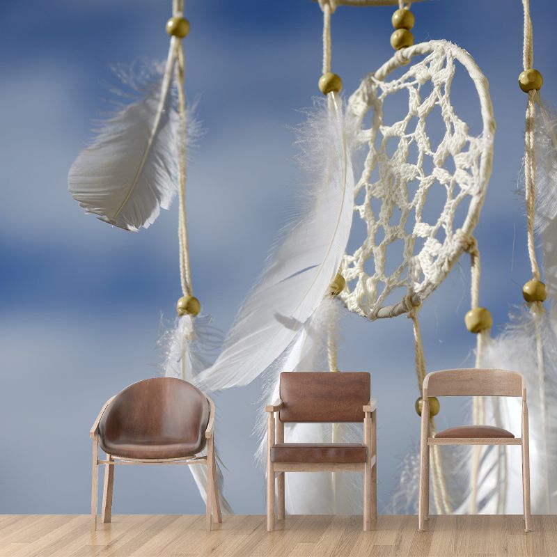 Beautiful Feathers Removable Wall Mural for Sleeping Room, Stain Resistant