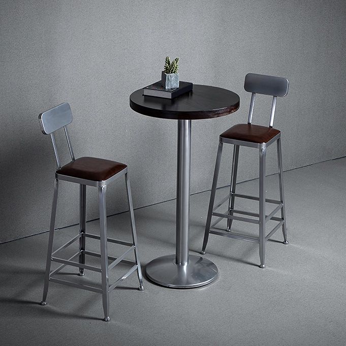 1/3 Pieces Pub Table Set Contemporary Round Table and Stool Set