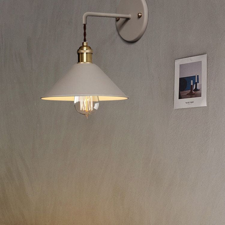 Colorful Metal Wall Mount Lamp Macaroon Style Single Light Sconce for Bedroom