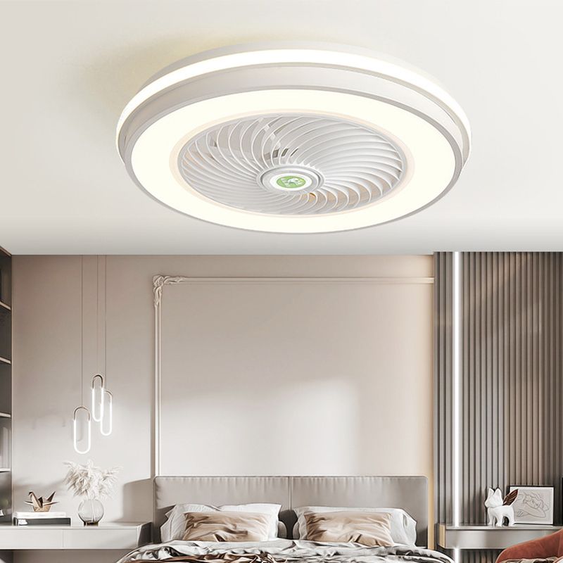 Abgerundete Deckenventilator Lampe Schlafzimmer Metall Nordic Style LED Semi-Flush Mount Light