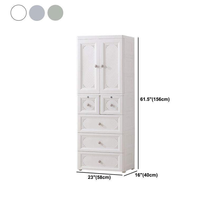 Contemporary Style Wardrobe Plastic Bedroom Wardrobe Closet With Lock