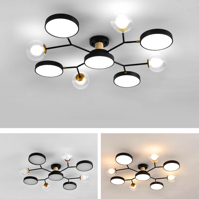 Modern Style Starburst Ceiling Light Creative Flush Mount Light for Bedroom Drawing Room