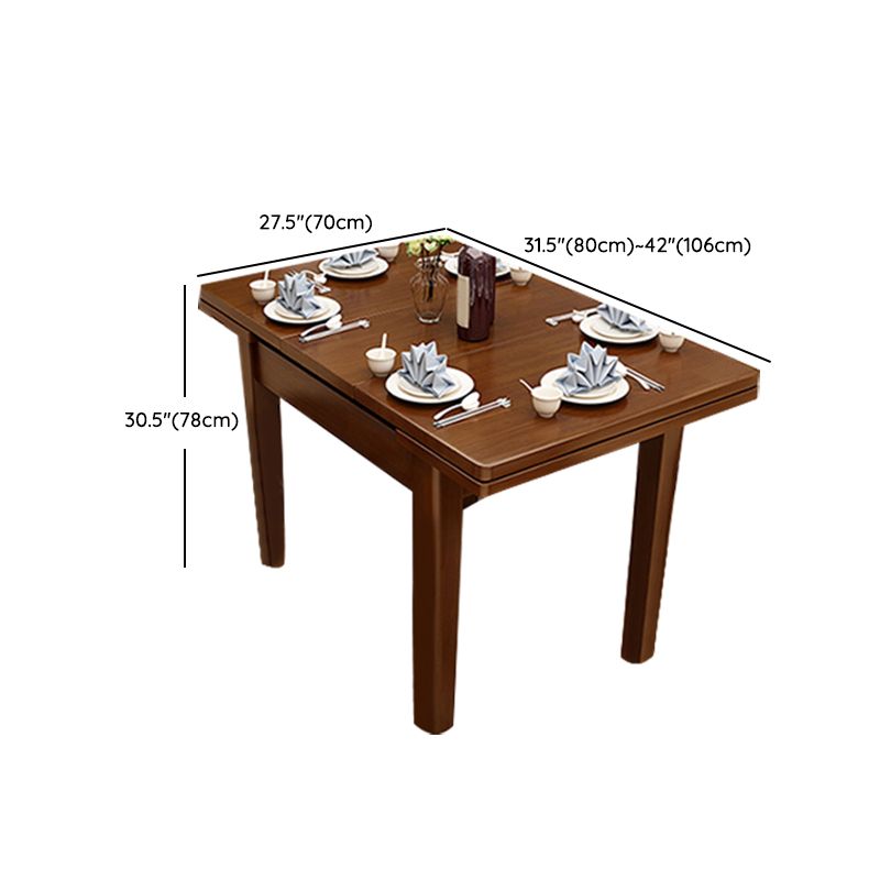 Modern Style Solid Wood Furniture 5/7 Pcs Rectangle Dinette Table with Armless Chair