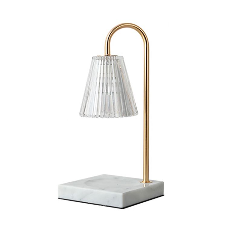 1 tavolo da cono leggero leggero lampada da tavolo in vetro in stile moderno, aromaterapia non inclusa