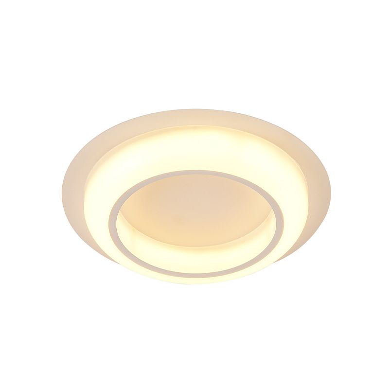 Plafonnier LED en acrylique en forme de cercle, design nordique noir/blanc/gris, luminaire encastré pour chambre à coucher