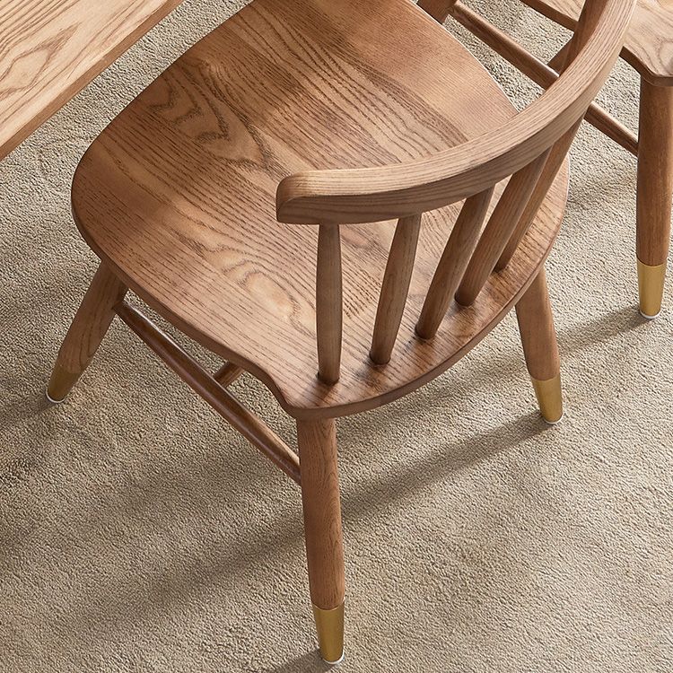 Contemporary Wood Kitchen Dining Side Chair Slat Back Side Chair