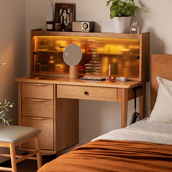 Standing Drawers Included Bedroom Vanity Table with Makeup Table and Stool