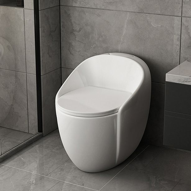 1-Piece Flush Toilet 1.2/1.6 GPF Elongated Toilet Bowl for Bathroom