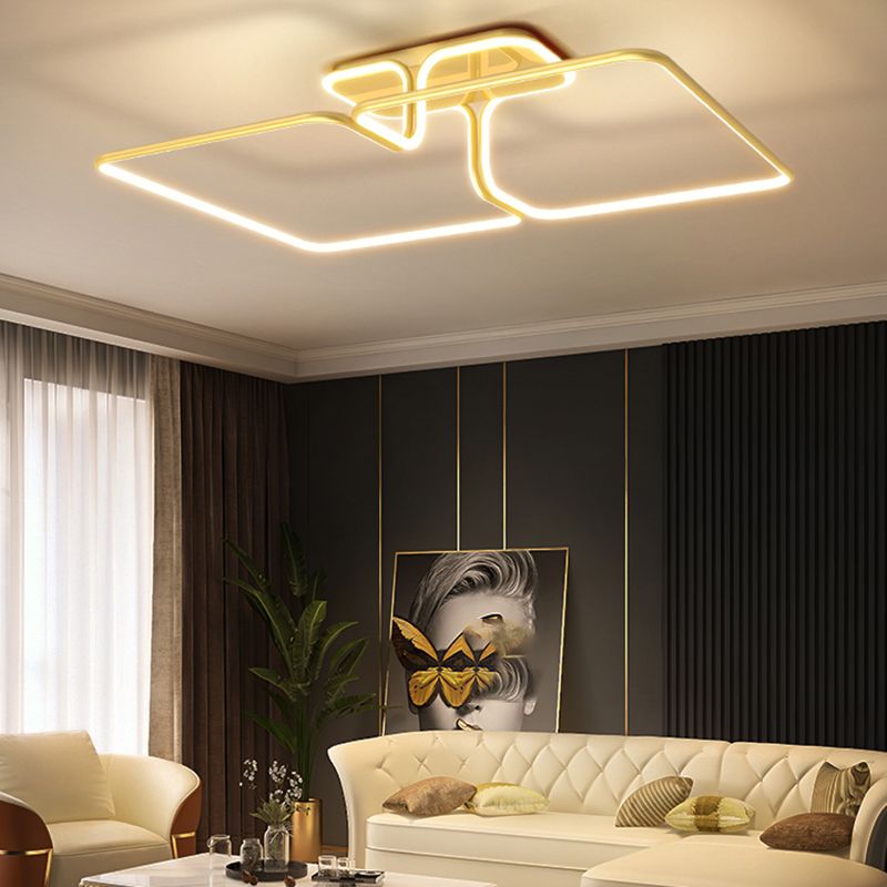 Luz de montaje de montura de color cuadrado de metal 2 2 luces Luz de techo de montaje con rasgo