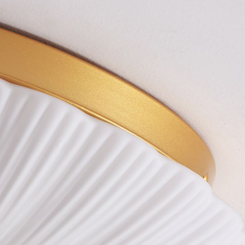 Plafonnier à coque dorée, luminaire de plafond en verre de style moderne