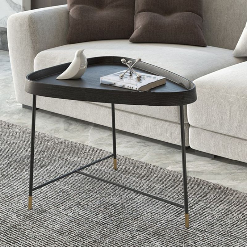 Modern Solid Wood End Table Cross Legs Corner Table for Living Room