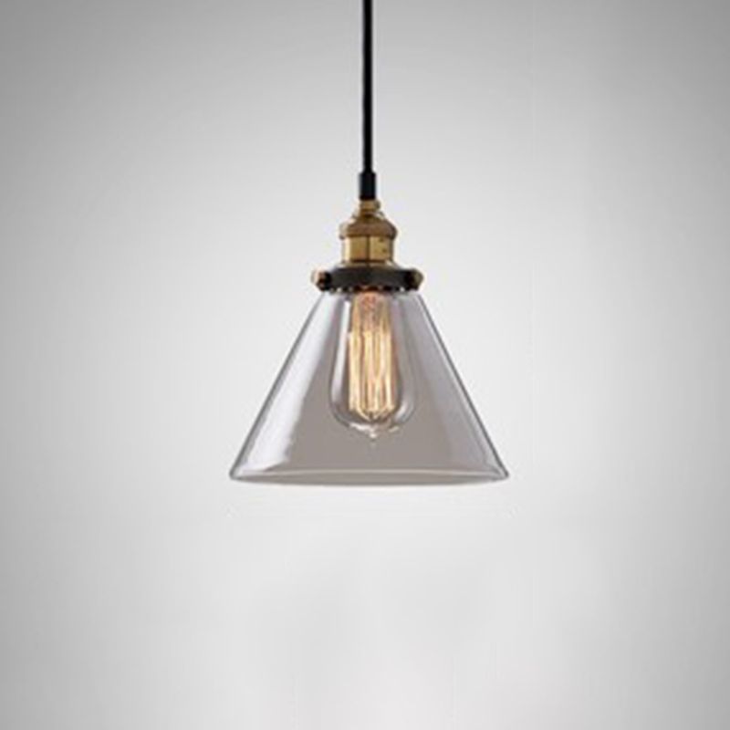 1 luminaire de suspension en verre industriel léger léger pour restaurant