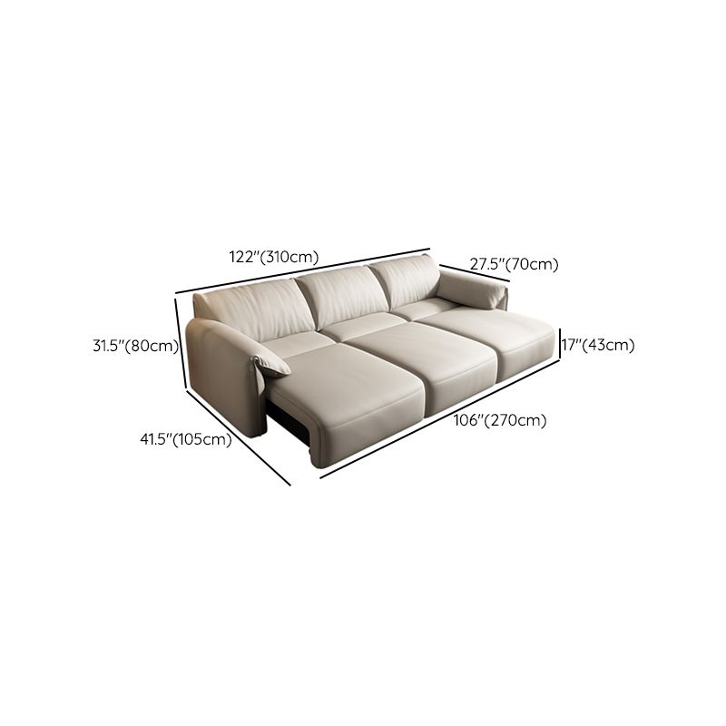 41.34" Wide Contemporary Futon Sofa Bed White Futon Solid Wood Sleeper Sofa