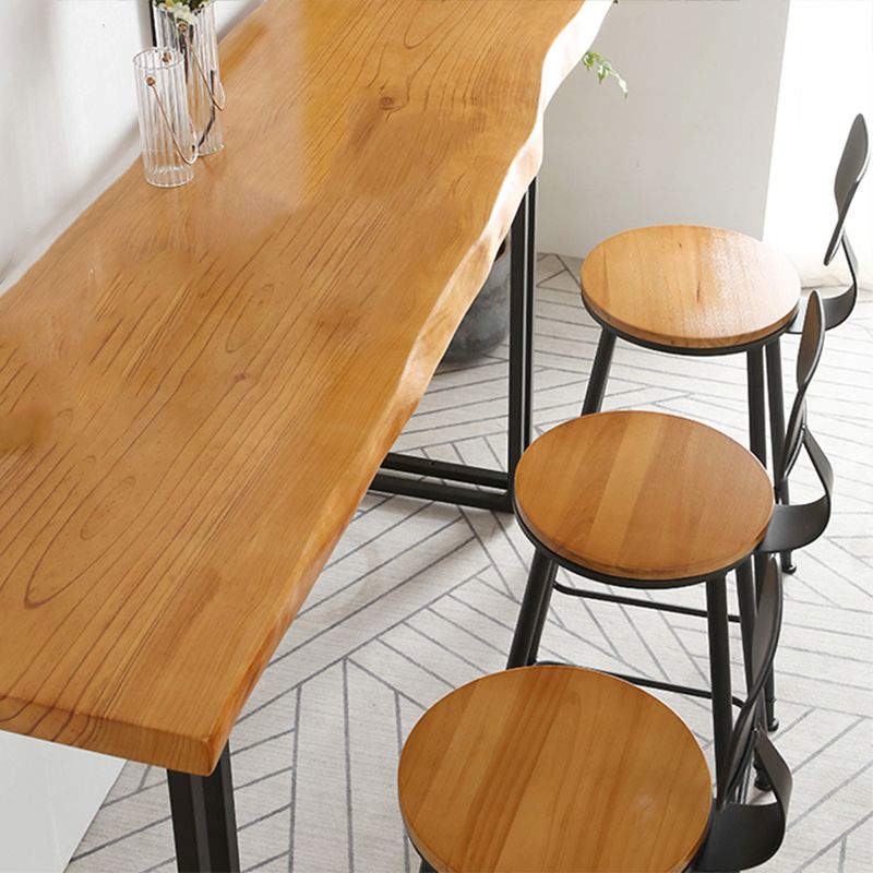 Modern 1/4/7 Pieces Bar Table Set Rectangle Pine Wood Counter Table for Balcony Cafe