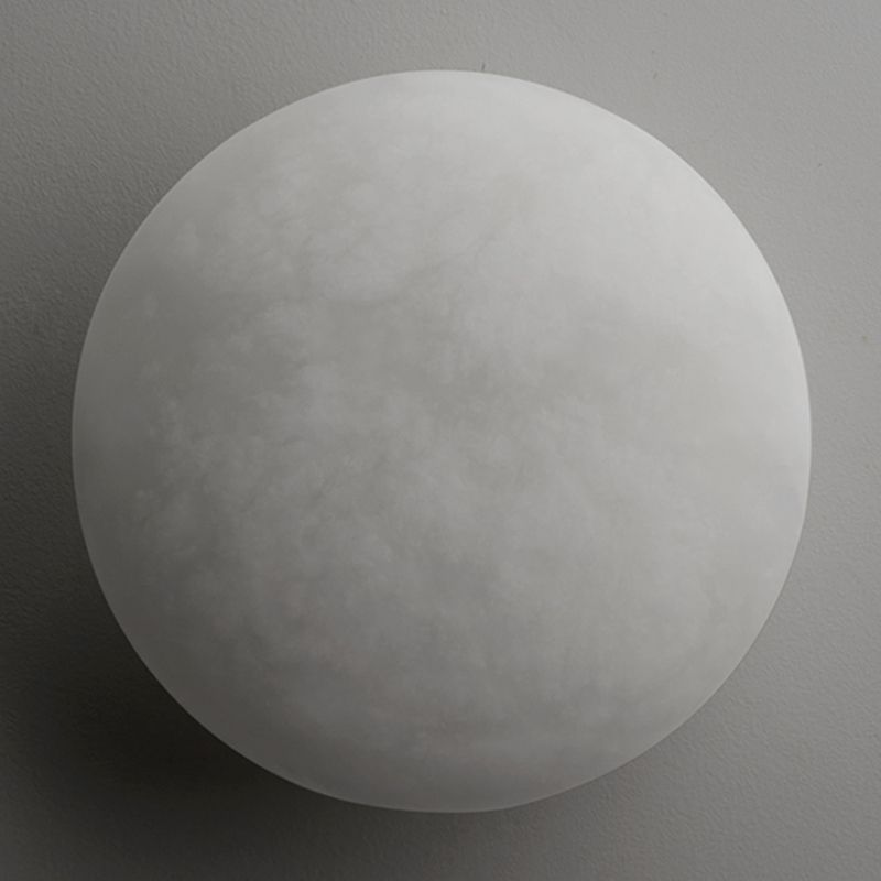 Modernist Wall Sconce Circle Wall Light Fixture with Stone for Bedroom