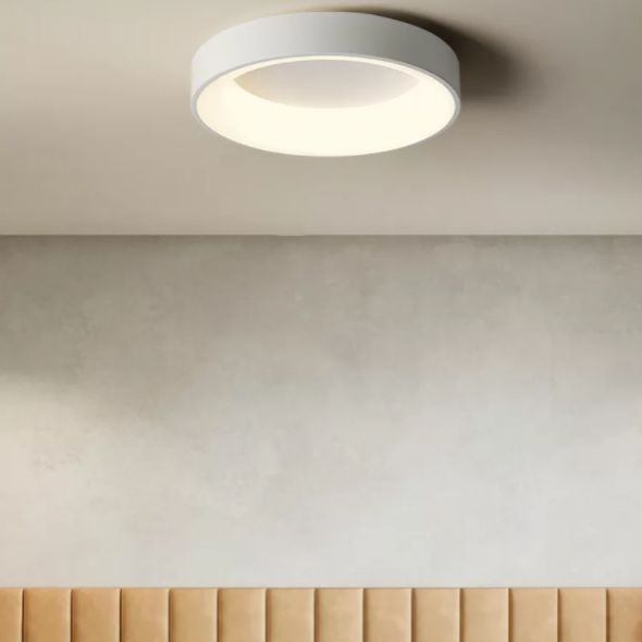 Nouveau Luminaire LED affleurant à tambour moderne 1 luminaire de plafond en acrylique pour